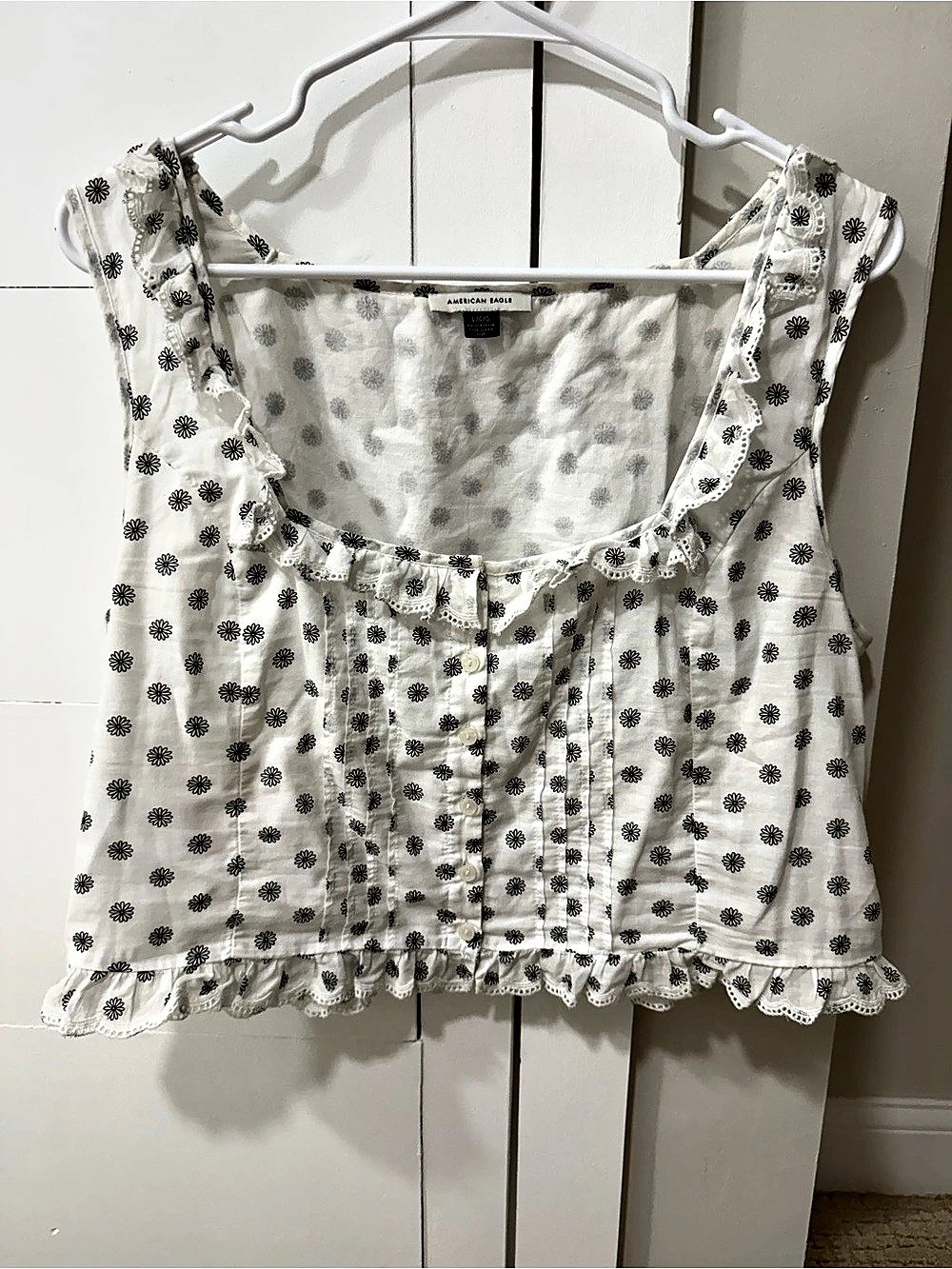 American Eagle AE x The Summer I Turned Pretty Ruffle Corset Tank Top Floral Siz